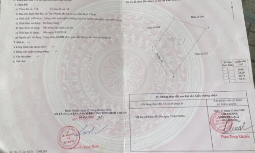 Cơ hội đầu tư hấp dẫn – Bán lô đất 2000m2 gần Cam Bình Tân, Phước Thị xã Lagi, Bình Thuận